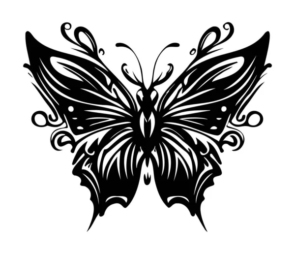 Икона Бабочки Простая Иллюстрация Векторной Иконки Большой Бабочки — стоковый вектор