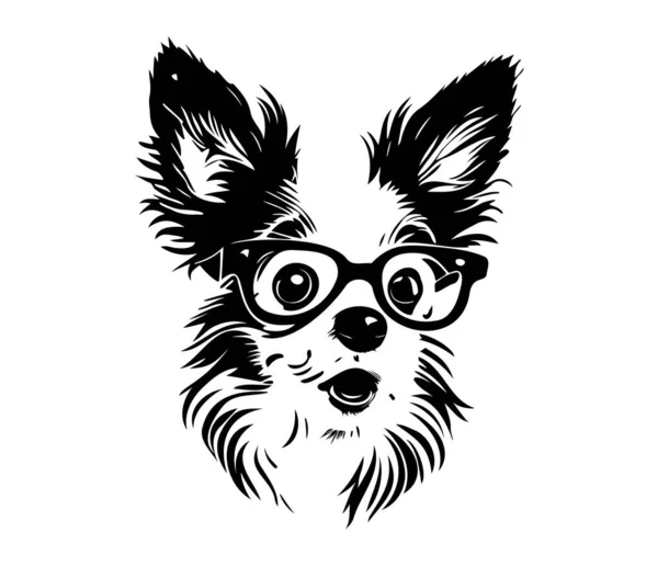 Cão Usando Óculos Símbolo —  Vetores de Stock