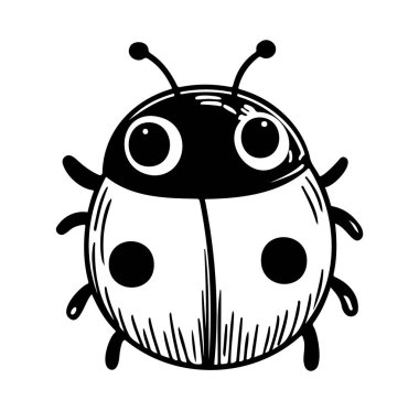 Çocuklar ve Yaratıcı Projeler için Eğlenceli ve Oyuncak Uğur Böceği Doodle