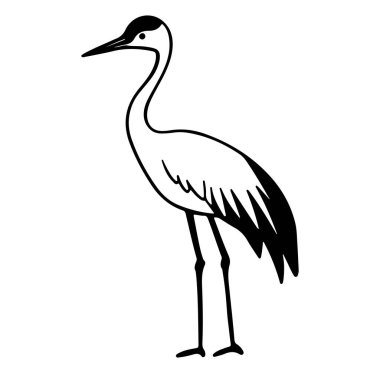 Doğa için Minimalist Tarzlı Zarif Crane Silueti İlham Verici Tasarımlar