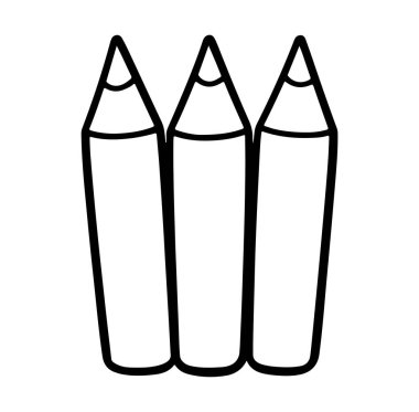 Yaratıcı Tasarımlar ve Sanatlar İçin Basit Dış Hatlar Biçiminde Üç Renkli Kalem