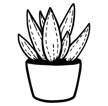 Bu büyüleyici el yapımı illüstrasyon, minimalist bir tencerede sulu bir bitki barındırıyor. Evinize ve dekorunuza doğanın bir dokunuşunu katmak için mükemmel..