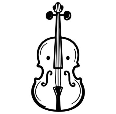 Bir kemanın ayrıntılı el çizimi taslağı zarif tasarımı ve kıvrımlarını sergiliyor. Herhangi bir projede müzik, sanat ve yaratıcılıkla ilgili konular için mükemmel.