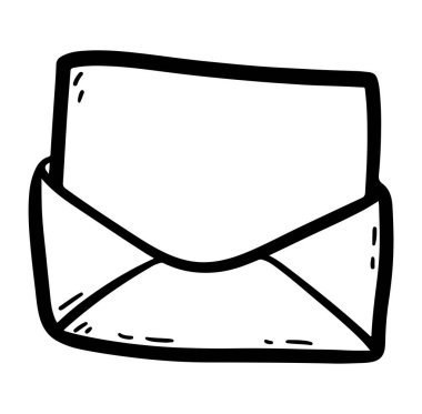 Bu elle çizilmiş zarf çizimi, çeşitli yaratıcı projeler için basit ve minimal bir tasarım idealini içeriyor. Kırtasiye ve iletişim temaları için mükemmel.