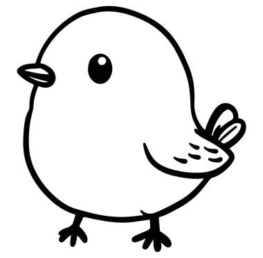 Büyük gözleri, davetkar bir gülümsemesi ve basit bir taslağı olan sevimli el yapımı çizgi film karakteri çocuk resimleri, el sanatları ve eğitim malzemeleri için mükemmel..