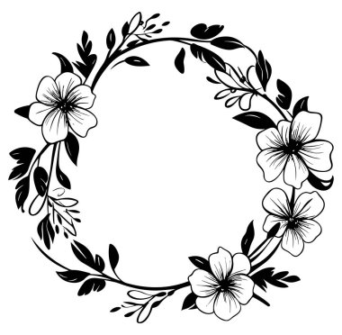 Çiçek ve Yapraklar Tasarım Projeleriyle Zarif Çiçek Çerçevesi