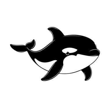 Çocuklar ve Okyanus Aşıkları için Şirin Orka Balina Tasarımı