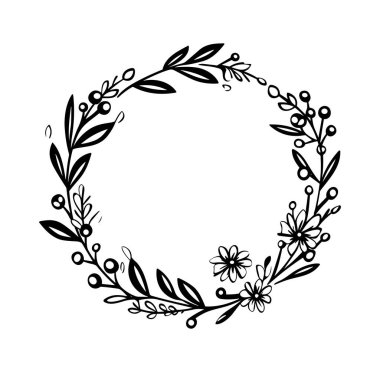 Çeşitli Kullanımlar İçin Zarif El Çizimi Çiçek Tasarımı