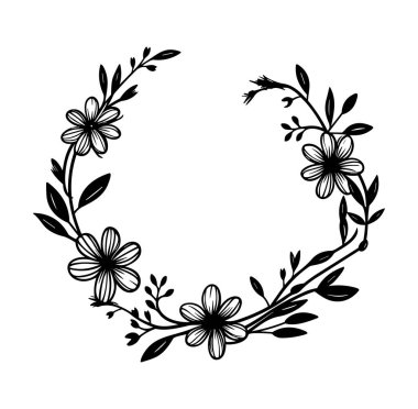 Zarif Tasarım Elementleri için Dekoratif Çiçek Tasarımı Tasarımı