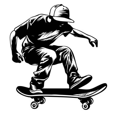 Gemide Bir Numara Yapan Dinamik Kaykaycı