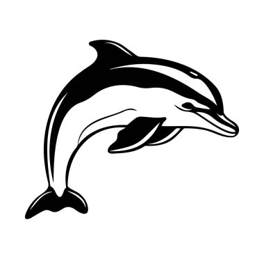 Düzlükte Siyah ve Beyaz Yunus Silueti