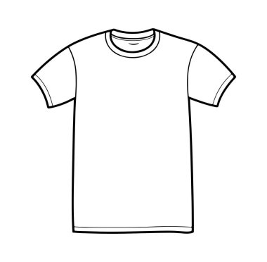 Özel Tasarım ve Yazdırma için Boş Beyaz Tişört Şablonu
