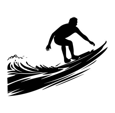 Dinamik Okyanus Sahnesinde Dalgaya Binen Sörfçü