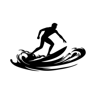 Dinamik Okyanus Sahnesinde Dalgalarda Sörf Yapan Sörfçünün Silueti