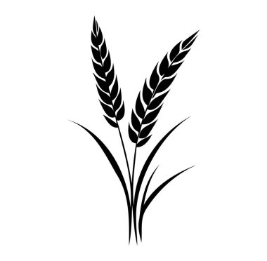 Minimalist Tasarım Estetiği için Siyah ve Beyaz Buğday Çizimi