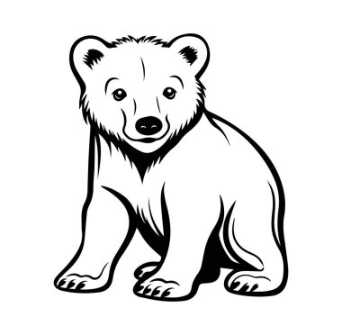 Hayvanseverler için Siyah-Beyaz Görünümlü Sevimli Ayı Resimleri