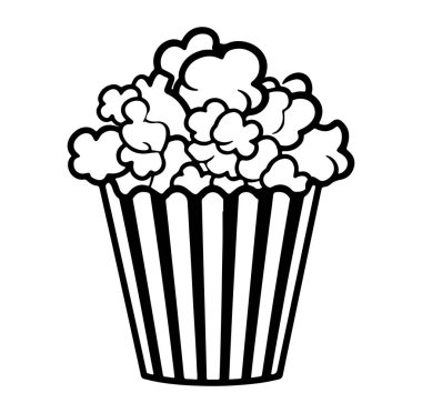 Çizgili Konteynırda Patlamış Mısır Atıştırmalık ve Etkinlikler için