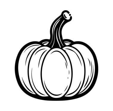 Siyah ve Beyaz Kabak Tasarımı Çizimi