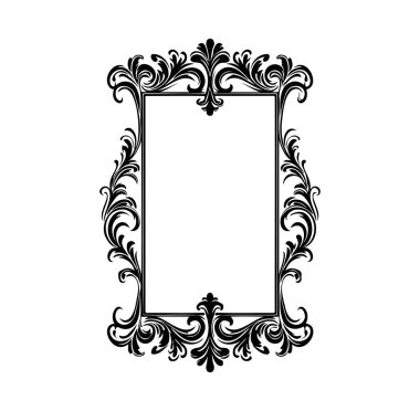 Karmaşık Çiçek Motifleri ile Süslemeli Vintage Çerçeve Tasarımı
