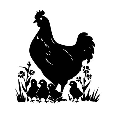 Piliçlerle Tavukların Silueti, Doğa ve Çiftlik Hayatı