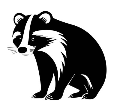 Zarif Çizgilerle Siyah ve Beyaz Porsuk Resimleri