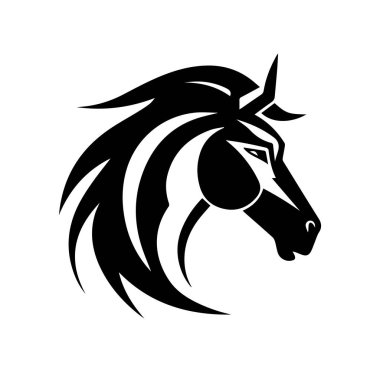 Zarif Siyah Tekboynuz Sanat ve Tasarım Baş Silueti