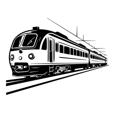 Minimalist Siyah ve Beyaz 'da Yüksek Hızlı Tren ResimleriName