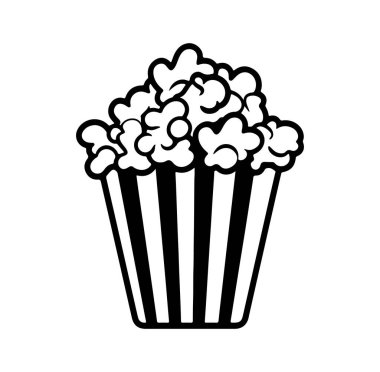 Film Gecesi Eğlencesi için Klasik Patlamış Mısır Kova Grafiği