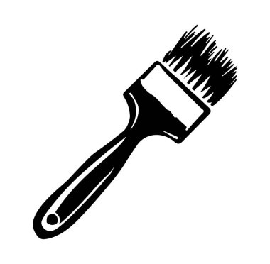 Yaratıcı Tasarım Projeleri için Siyah ve Beyaz Renkli Fırça Simgesi