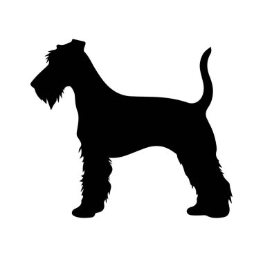 Oyuncak Köpeğin Silueti Kıvrık Kuyrukla Duruyor