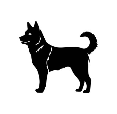 Grafik Kullanımı için Profil Görünümündeki Oyuncu Köpeğin Silueti