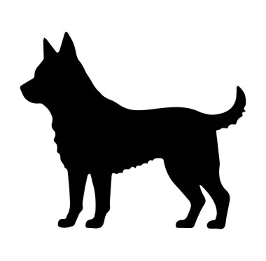 Sadık Köpeğin Silueti Profil Görünümünde Gururla Duruyor