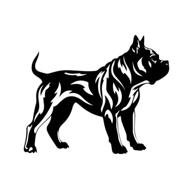Profil Görünümünde Güçlü Siyah Köpek Görünümü Tasarım için
