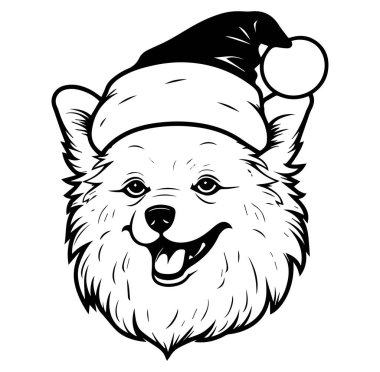 Noel Baba Şapkası Giyen Mutlu Köpek, Bayram Neşesi