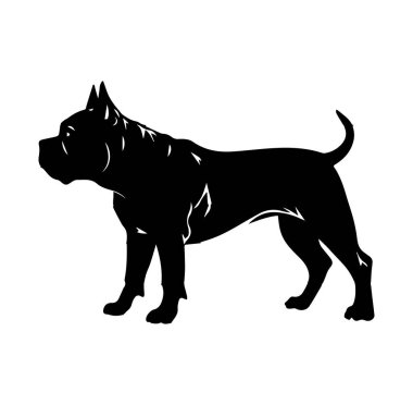 Profil Görünümündeki Bir Köpeğin Kalın Silueti