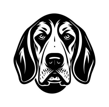 Bir Köpek Portresi Biçiminin Siyah ve Beyaz Çizimi