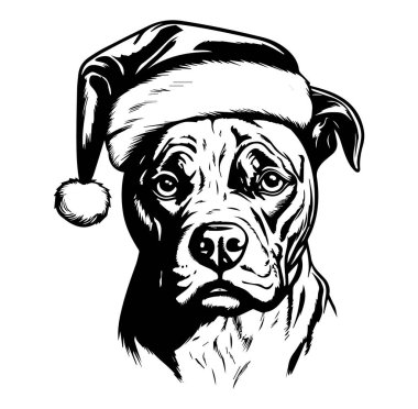 Noel Şapkalı Şenlik Köpeği Bayram Tezahüratı