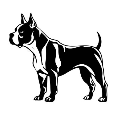 Güçlü Köpek Yetiştirme Profilinin Siyah ve Beyaz Görünümü