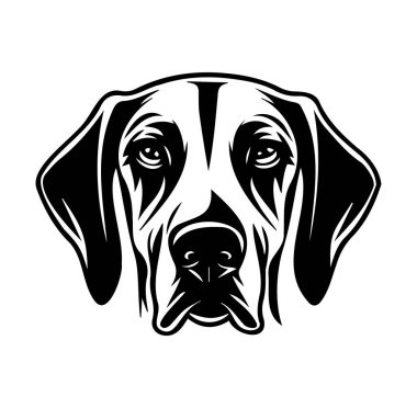 Ayrıntılı Özellikleri Olan Siyah ve Beyaz Köpek Portresi