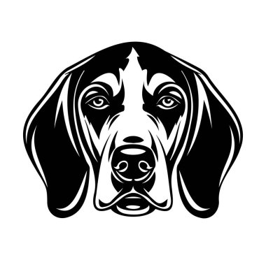 Grafik Kullanımı için Zarif Siyah ve Beyaz Köpek Portresi