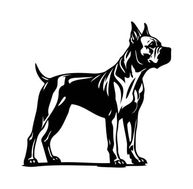 Profil Görünümündeki Bir Köpeğin Siyah ve Beyaz Görünümü