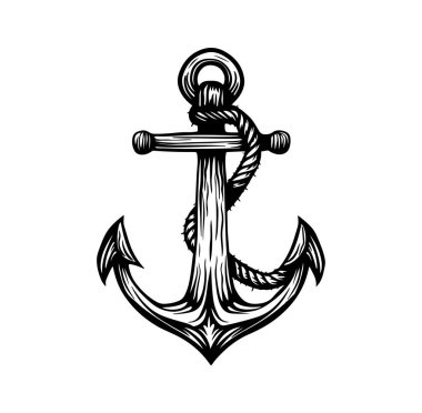 Halat Ayrıntılı Vintage Biçimli Sunucu İllüstrasyonu