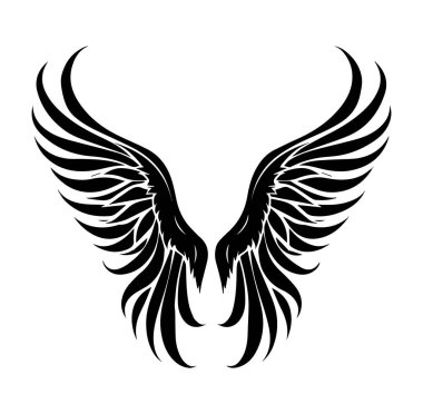 Yaratıcı Projeler ve Sanatlar İçin Zarif Kara Kanat Tasarımı