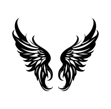 Sanatsal Arkaplan için Zarif Kara Kanatlar Tasarımı