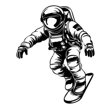 Eşsiz Uzay Macerasında Snowboard kullanan Astronot