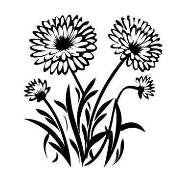 Yaprak Tasarımlı Şekillendirilmiş Çiçeklerin Zarif Silueti