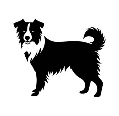 Oyuncak Köpeğin Siyah ve Beyaz Silueti