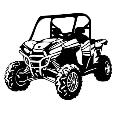 Tüm Arazi Aracının Siyah ve Beyaz Grafiği