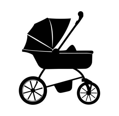 Şık ve Modern Bebek Arabası Silueti Tasarımı