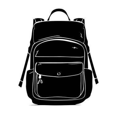 Ayrıntılı Tasarım ve Özellikleri olan Siyah Sırt Çantası Tasarımı